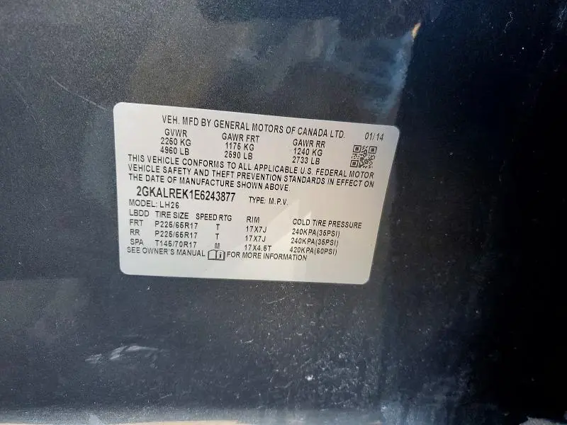 2014 GMC TERRAIN SLE  