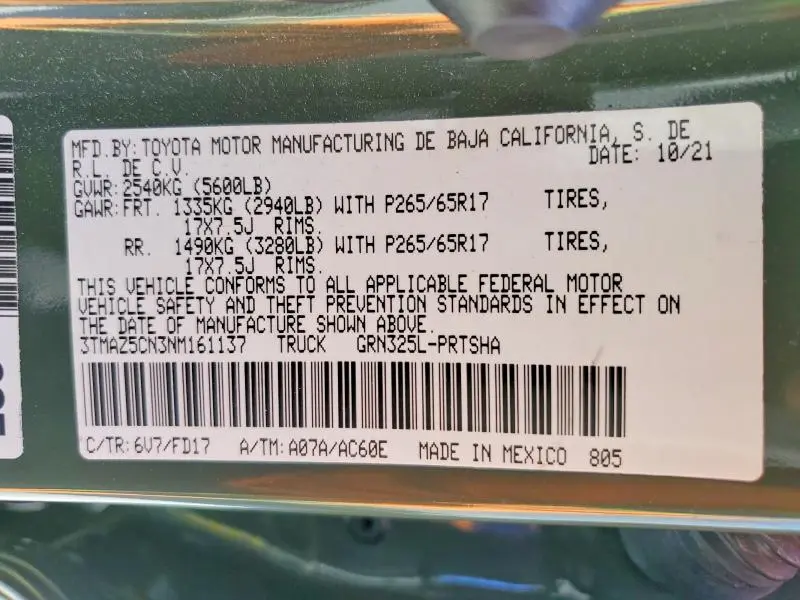 2022 TOYOTA TACOMA DOUBLE CAB  