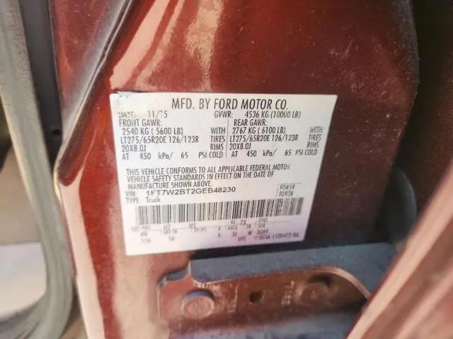 2016 FORD F250 SUPER DUTY  