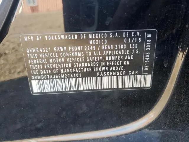 2015 VOLKSWAGEN JETTA SE  