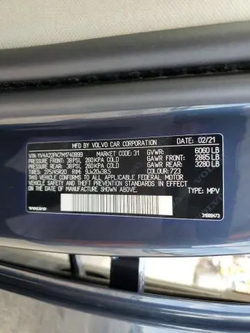 2021 VOLVO XC90 T6 MOMENTUM  