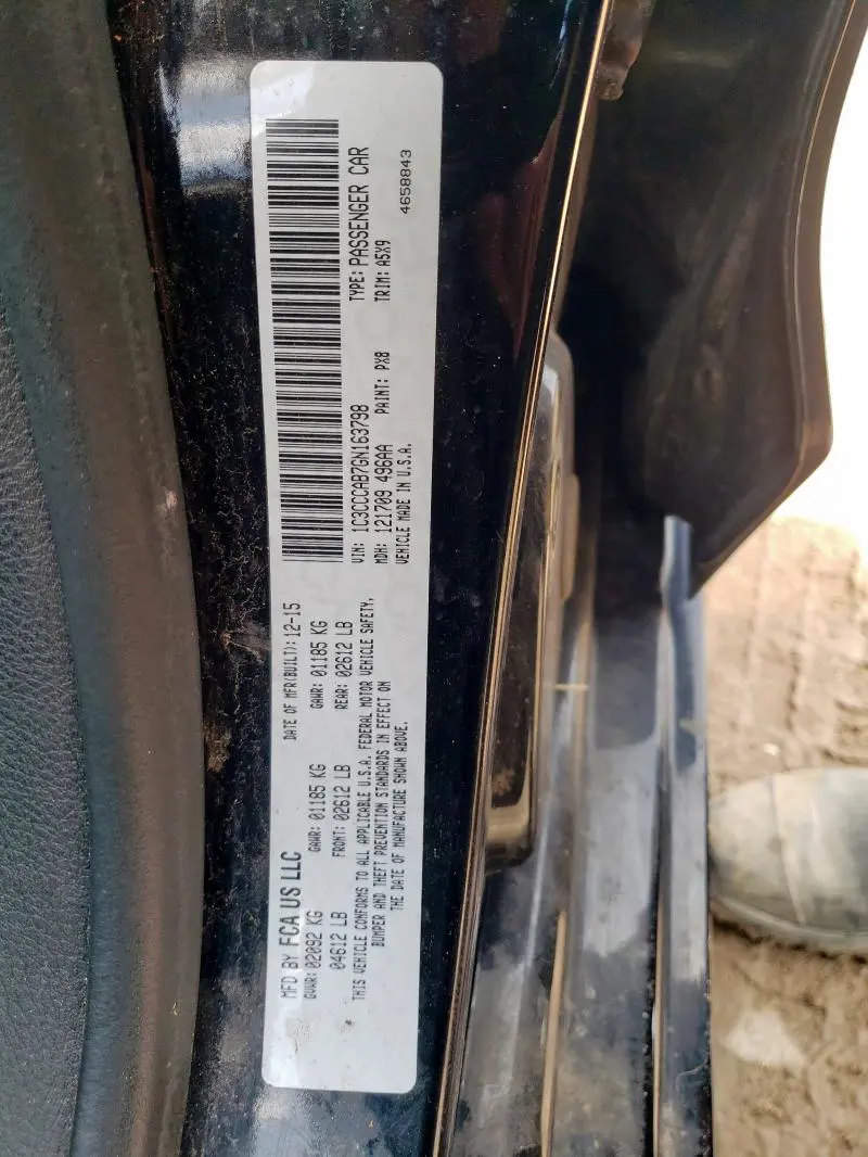 2016 CHRYSLER 200 LIMITED  