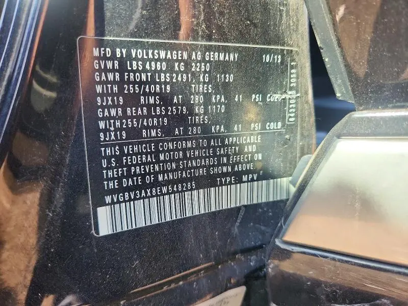 2014 VOLKSWAGEN TIGUAN S  
