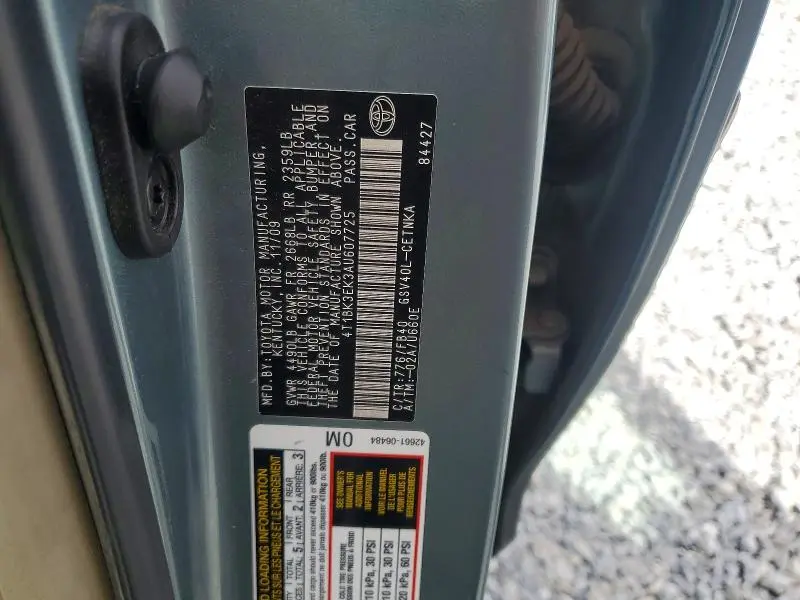 2010 TOYOTA CAMRY LE V6  