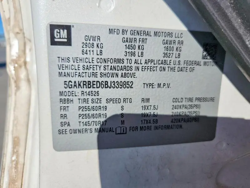 2011 BUICK ENCLAVE CXL  