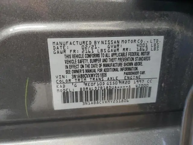 2021 NISSAN SENTRA SV  