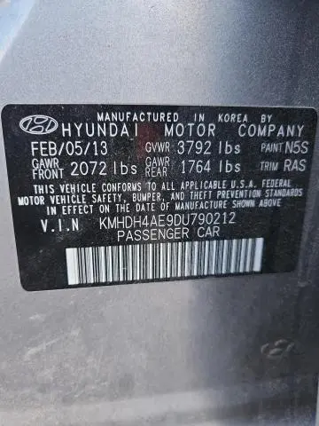 2013 HYUNDAI ELANTRA GLS  