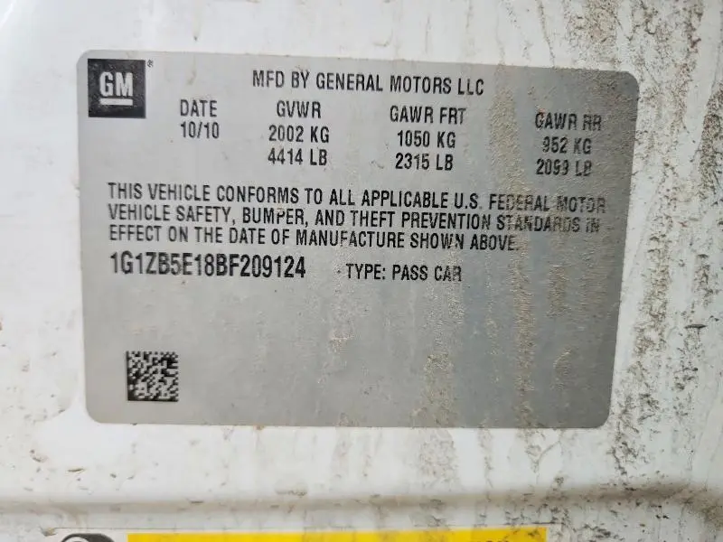 2011 CHEVROLET MALIBU LS  