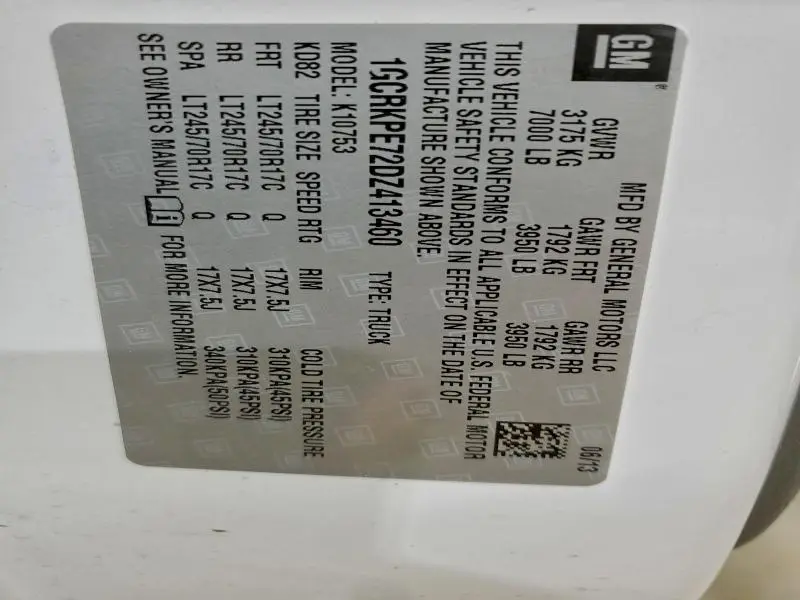 2013 CHEVROLET SILVERADO K1500  