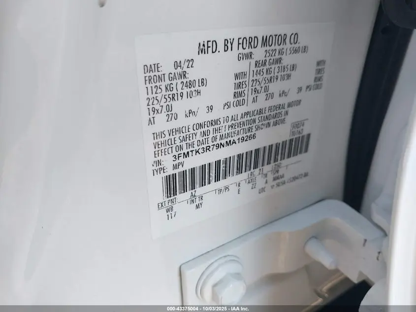 2022 FORD MUSTANG MACH-E PREMIUM