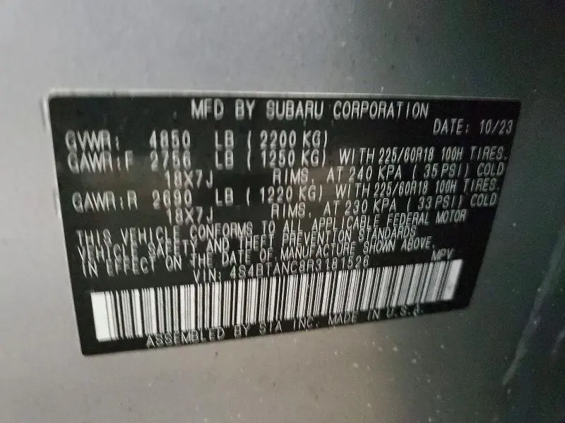 2024 SUBARU OUTBACK LIMITED  