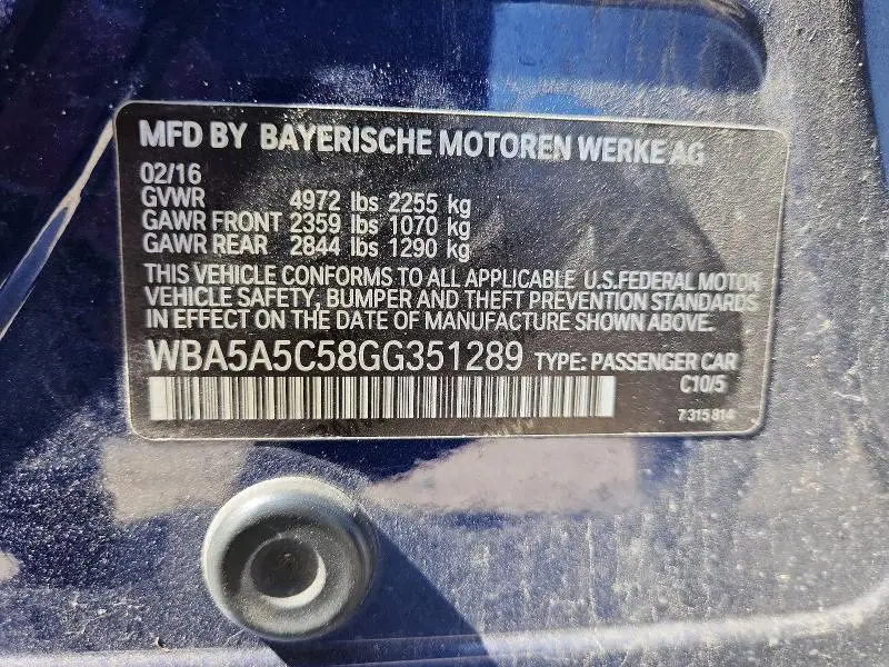 2016 BMW 528 I  