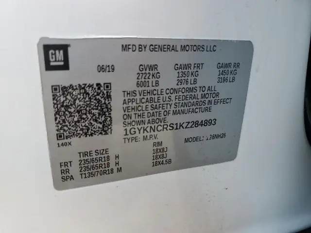 2019 CADILLAC XT5 LUXURY  