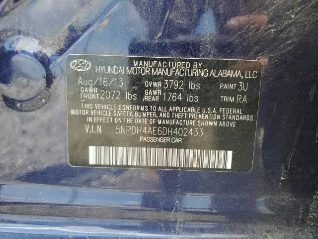 2013 HYUNDAI ELANTRA GLS  