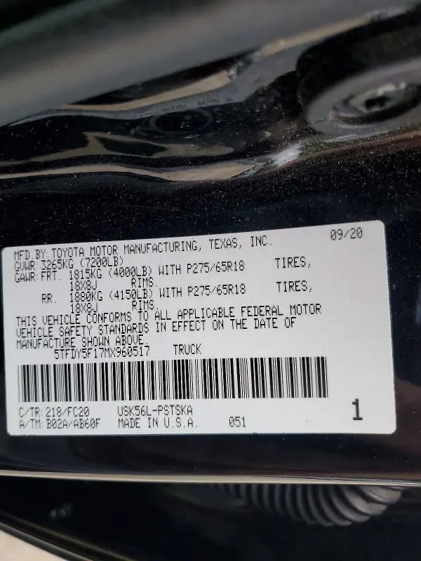 2021 TOYOTA TUNDRA SR5  