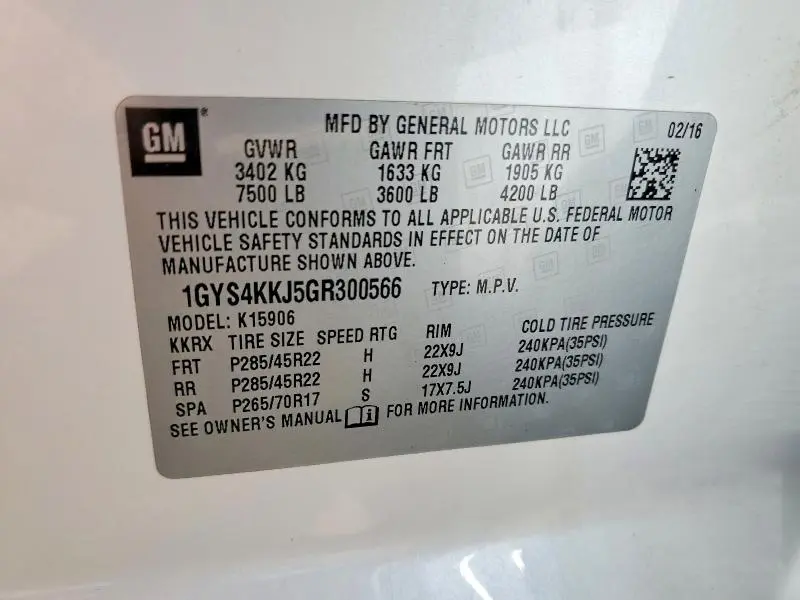 2016 CADILLAC ESCALADE ESV PLATINUM  
