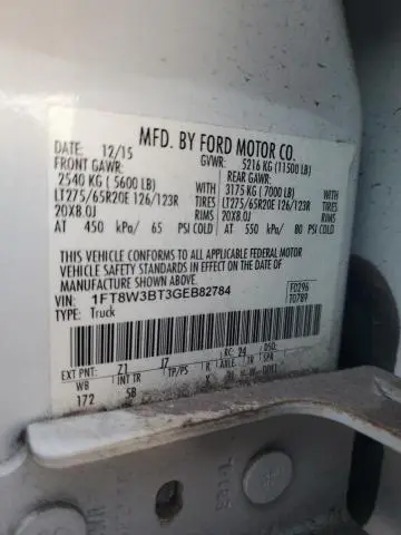 2016 FORD F350 SUPER DUTY  