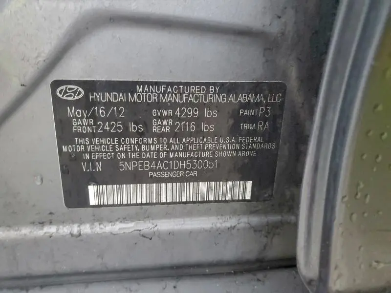 2013 HYUNDAI SONATA GLS  