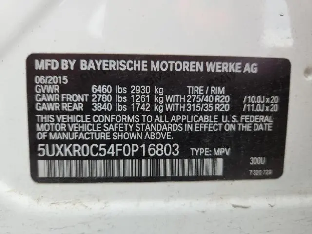 2015 BMW X5 XDRIVE35I  