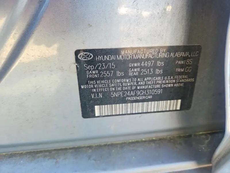 2016 HYUNDAI SONATA SE  
