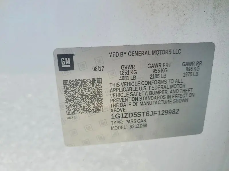 2018 CHEVROLET MALIBU LT  