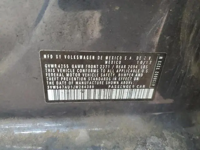 2018 VOLKSWAGEN GTI S