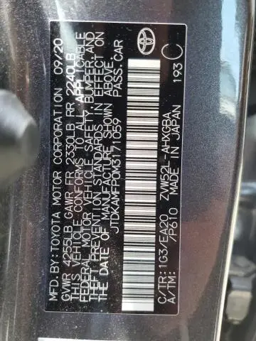 2021 TOYOTA PRIUS PRIME LE  