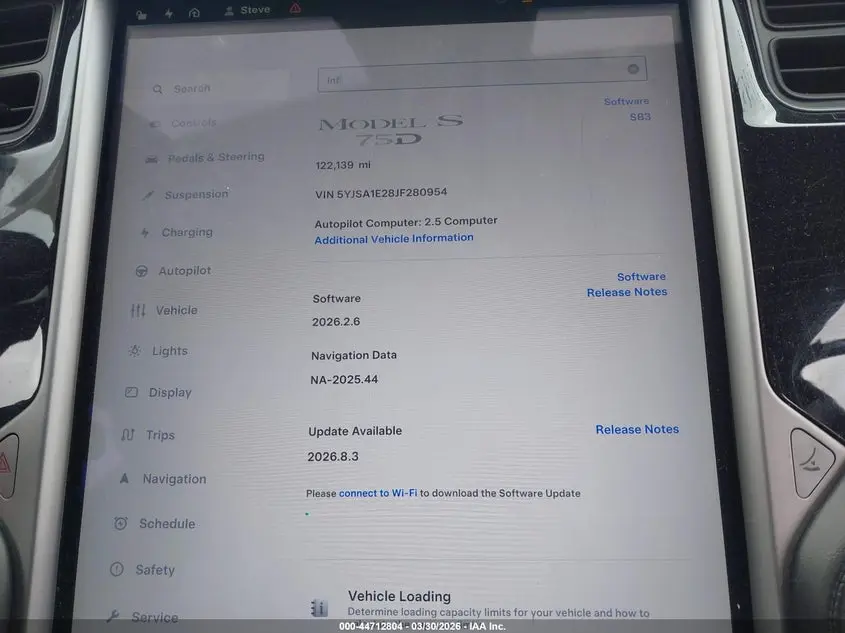 2018 TESLA MODEL S 100D/75D/P100D