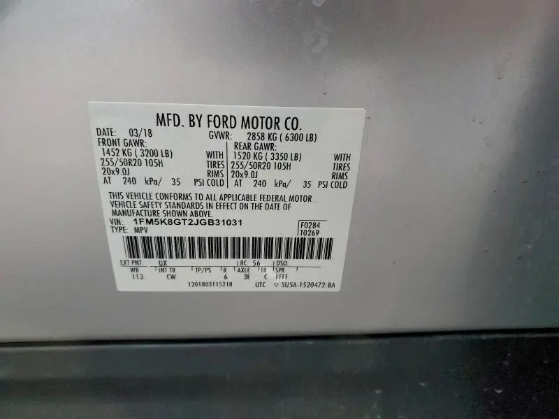 2018 FORD EXPLORER SPORT  