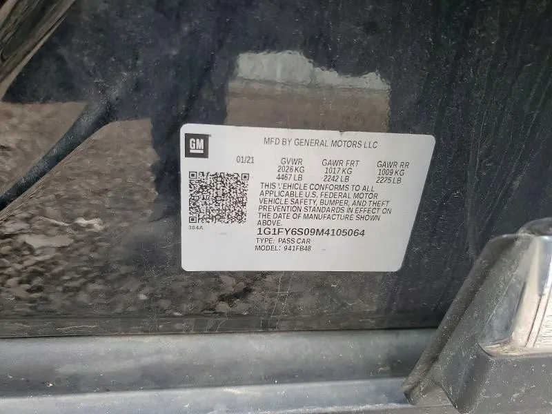 2021 CHEVROLET BOLT EV LT  