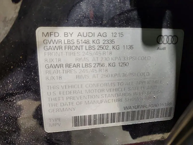 2016 AUDI A4 ALLROAD PREMIUM PLUS  