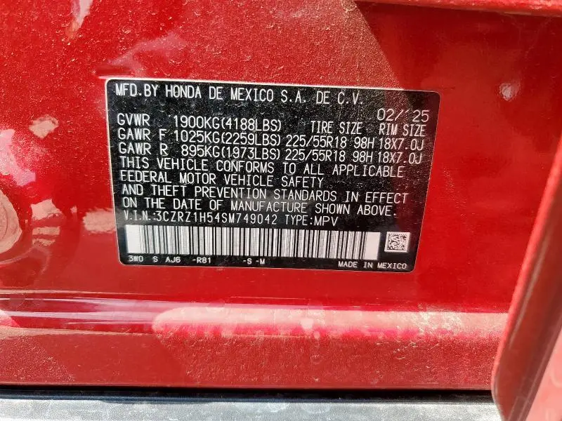 2025 HONDA HR-V SPORT  