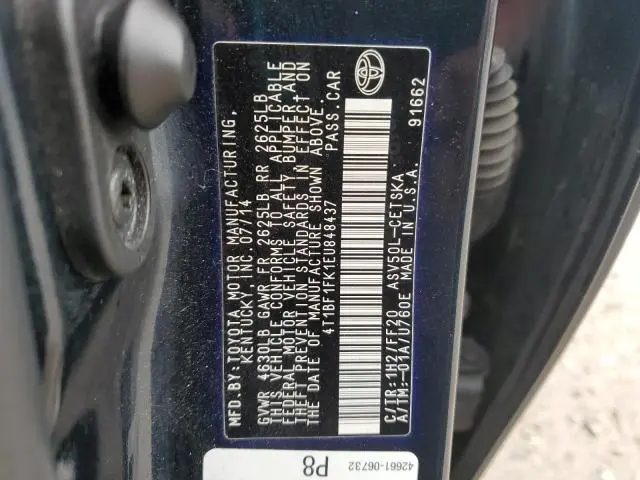 2014 TOYOTA CAMRY L  