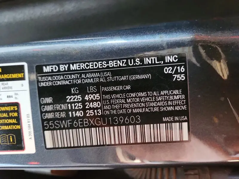 2016 MERCEDES-BENZ C 450 4MATIC AMG  