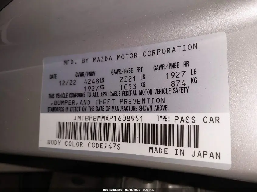 2023 MAZDA MAZDA3 HATCHBACK 2.5 S PREMIUM