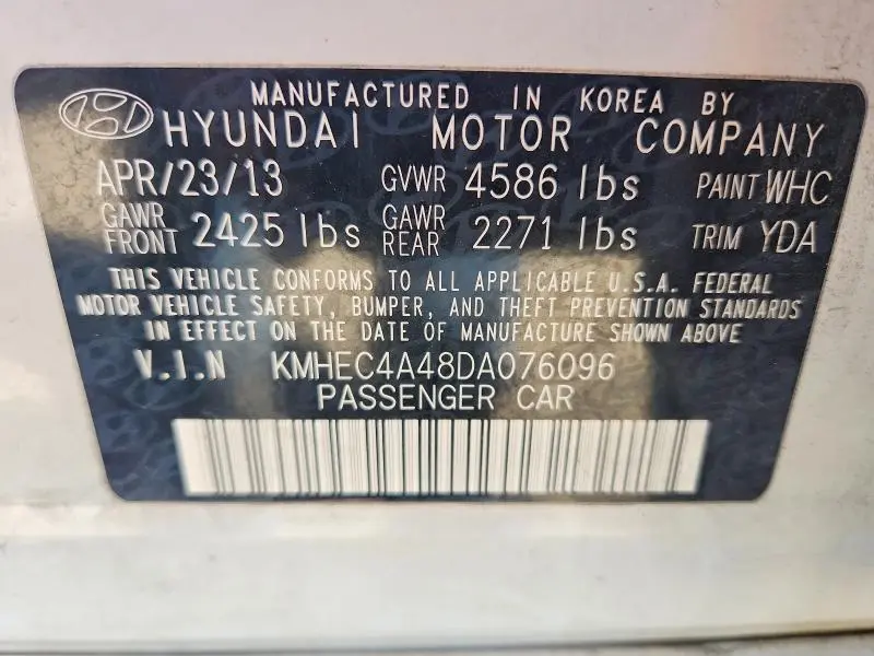 2013 HYUNDAI SONATA HYBRID  