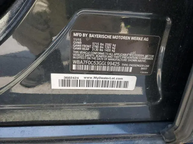 2016 BMW 750 I  