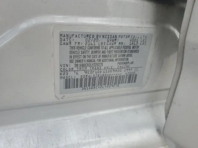 2020 NISSAN SENTRA SV  