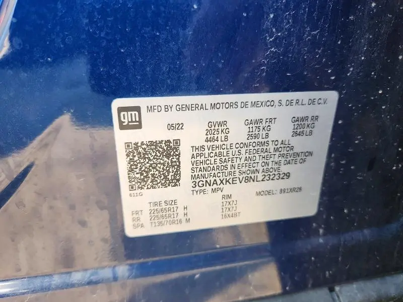 2022 CHEVROLET EQUINOX LT  