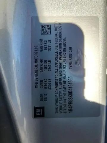 2013 BUICK VERANO CONVENIENCE  