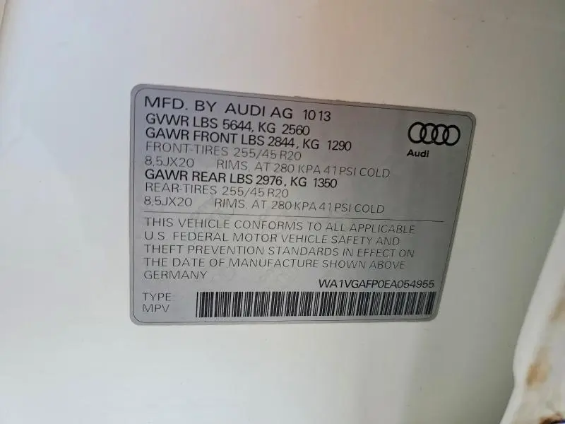 2014 AUDI SQ5 PRESTIGE  
