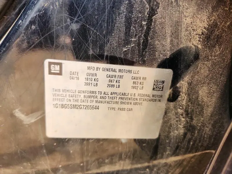 2016 CHEVROLET CRUZE PREMIER  