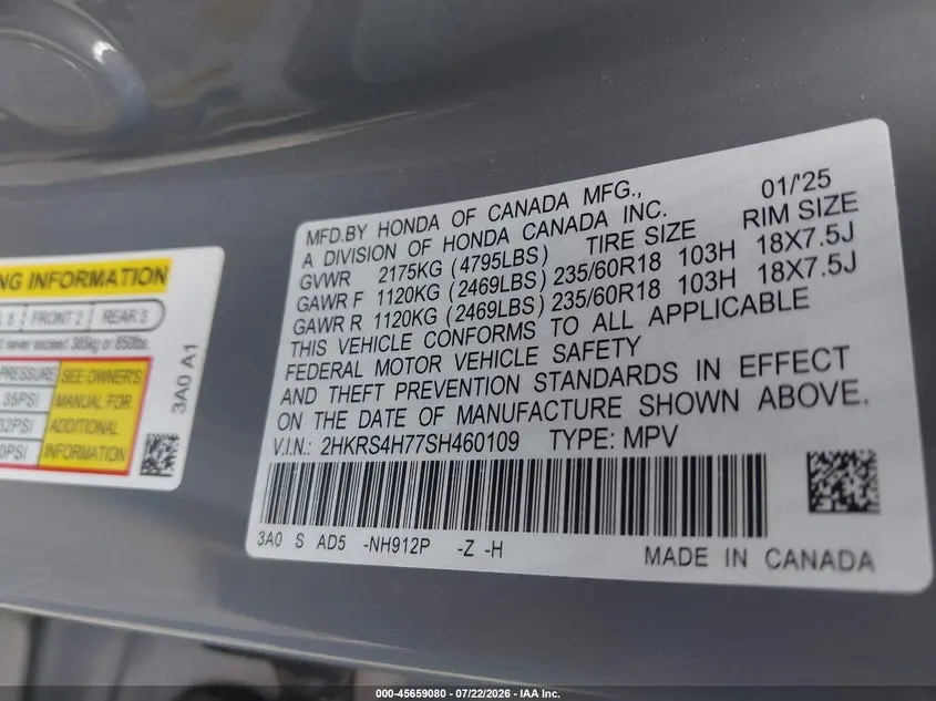 2025 HONDA CR-V EX-L AWD