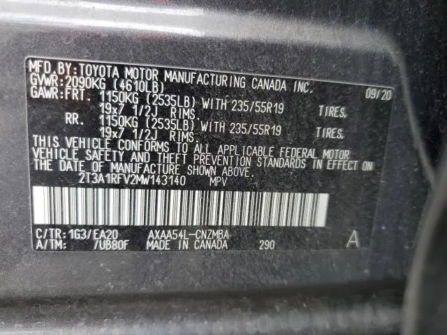 2021 TOYOTA RAV4 XLE PREMIUM  