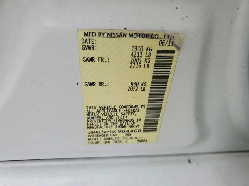 2013 NISSAN ALTIMA 2.5  