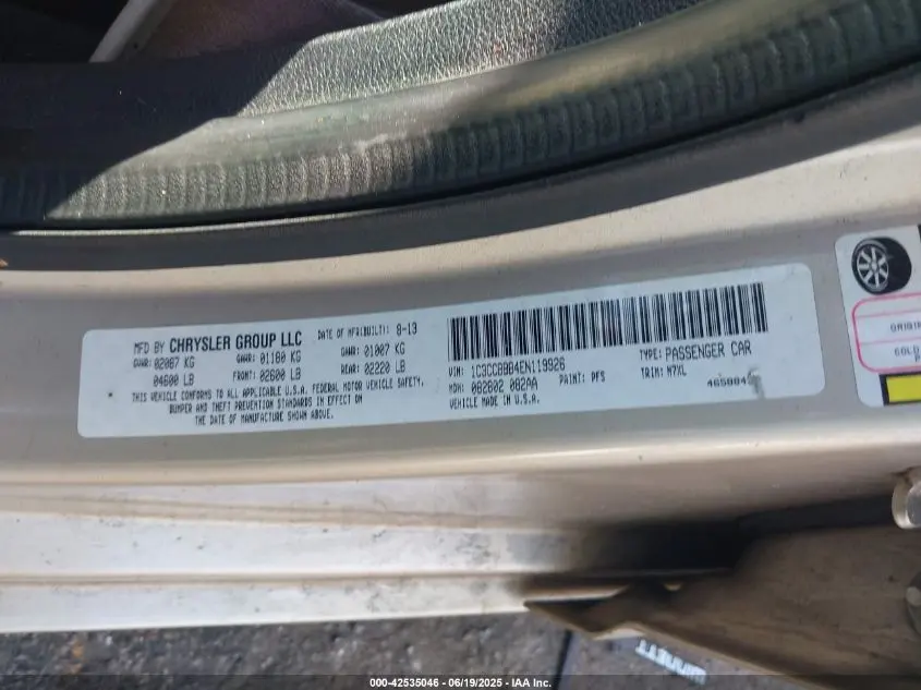 2014 CHRYSLER 200 TOURING