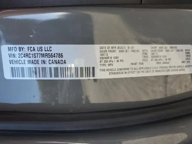 2021 CHRYSLER PACIFICA HYBRID LIMITED  