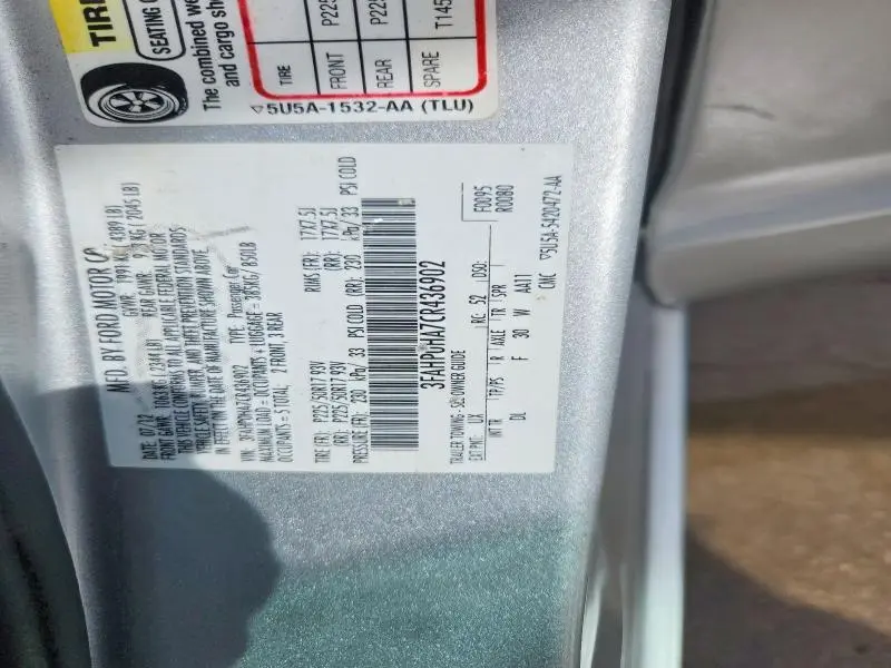 2012 FORD FUSION SE  