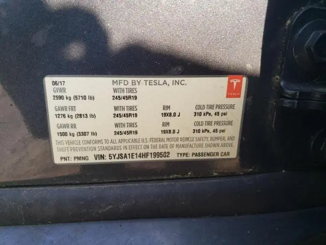 2017 TESLA MODEL S   