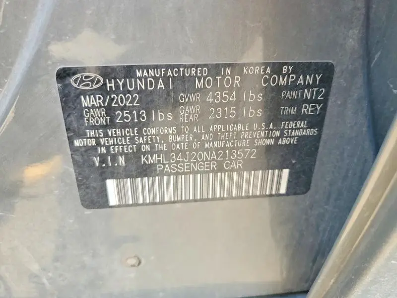 2022 HYUNDAI SONATA LIMITED  